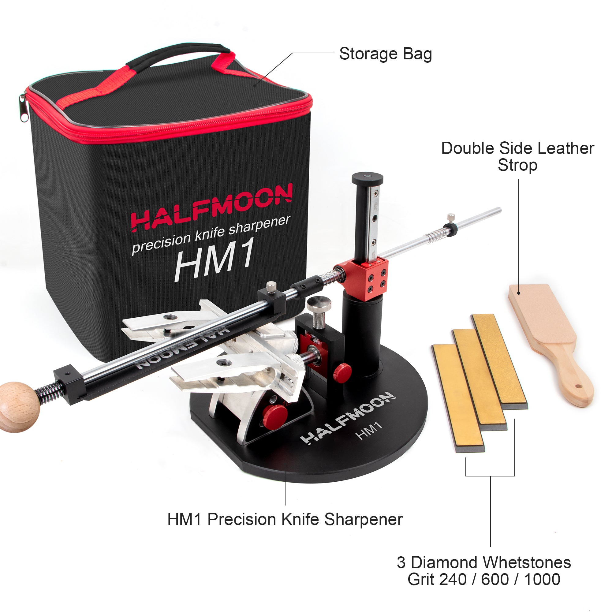 HM1 V2 Professional Fixed Angle Precision Knife Sharpener for Kitchen, Outdoor, Folding, Fixed Knives (Upgraded V2)